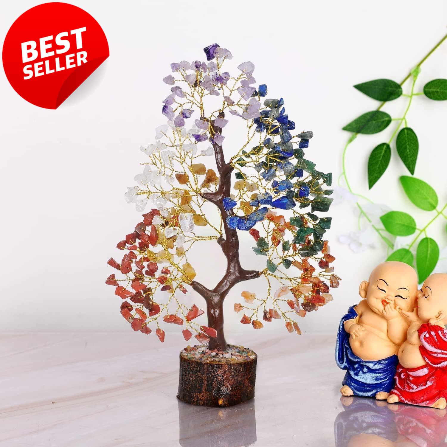 7 Chakra Crystal Tree Handmade Healing Gemstone Tree of Life Home Decor – US
