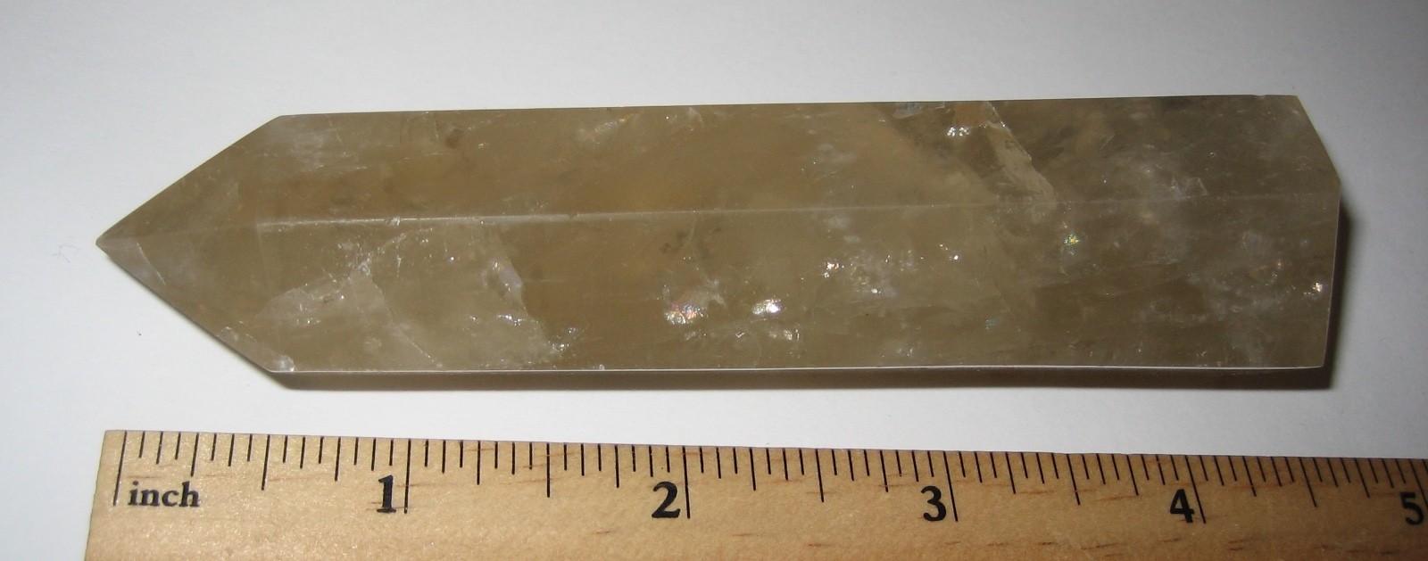 4.6″ x 1″-1.25″ POLISHED NATURAL CITRINE QUARTZ CRYSTAL STONE TOWER WAND 150g *1
