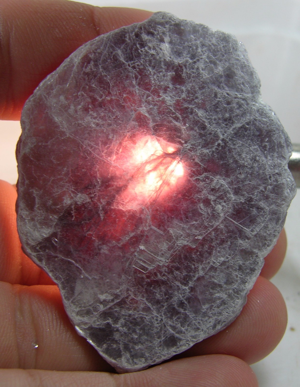 #6 55mm Brazil Natural Raw Semi-Translucent Mica Crystal Slice Specimen 1 1/8 in