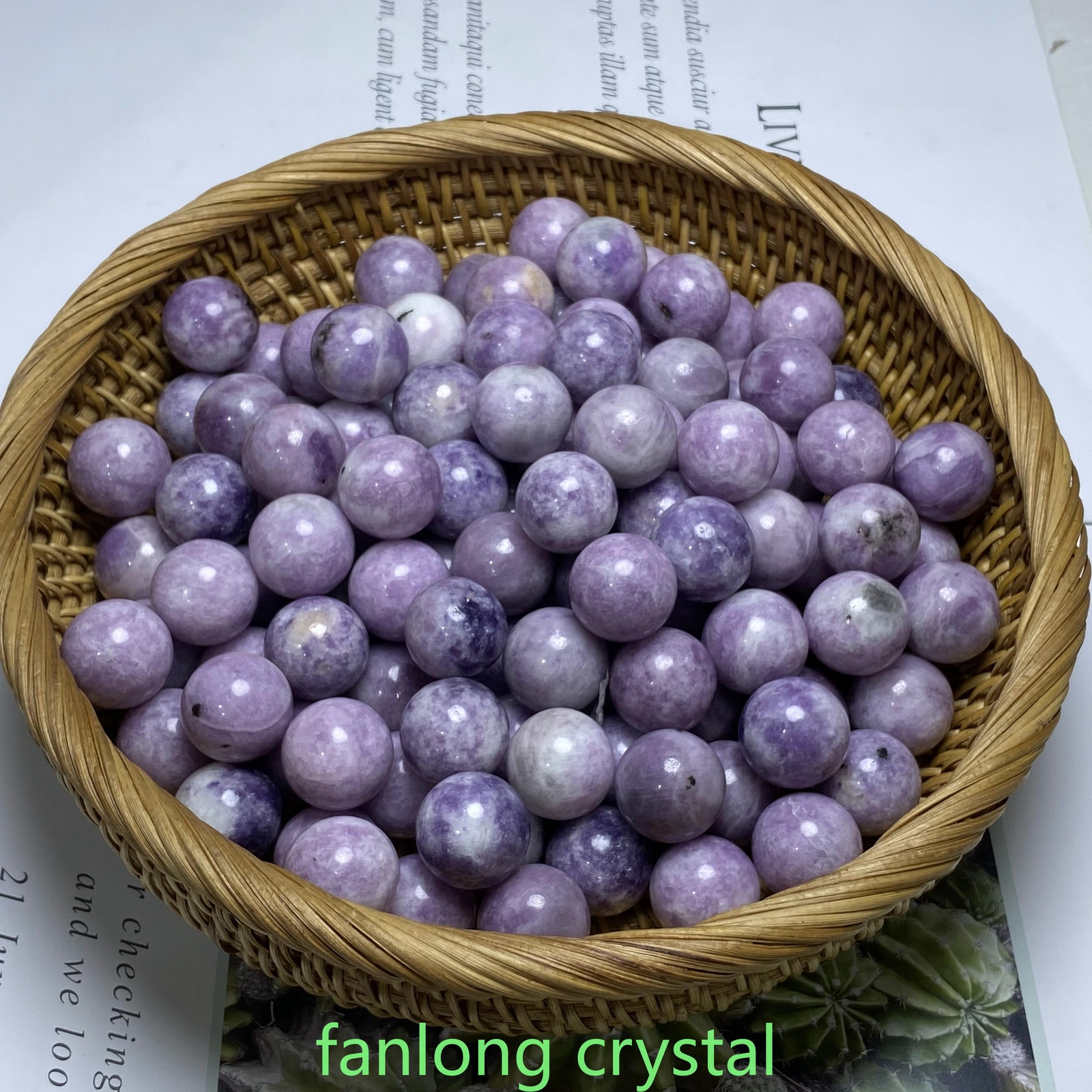 10pc Natural lepidolite Ball Sphere Quartz Crystal Mineral Gem Healing 20mm