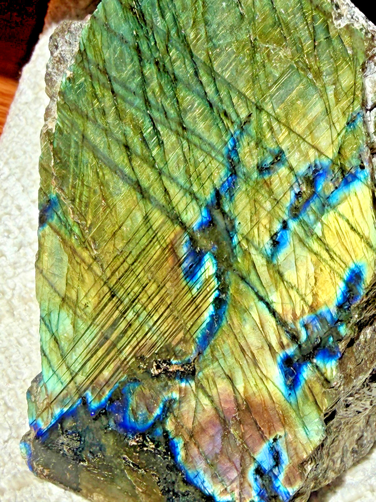 All Natural High Grade Polished Sunset Labradorite Crystal Stone 1.66 lbs