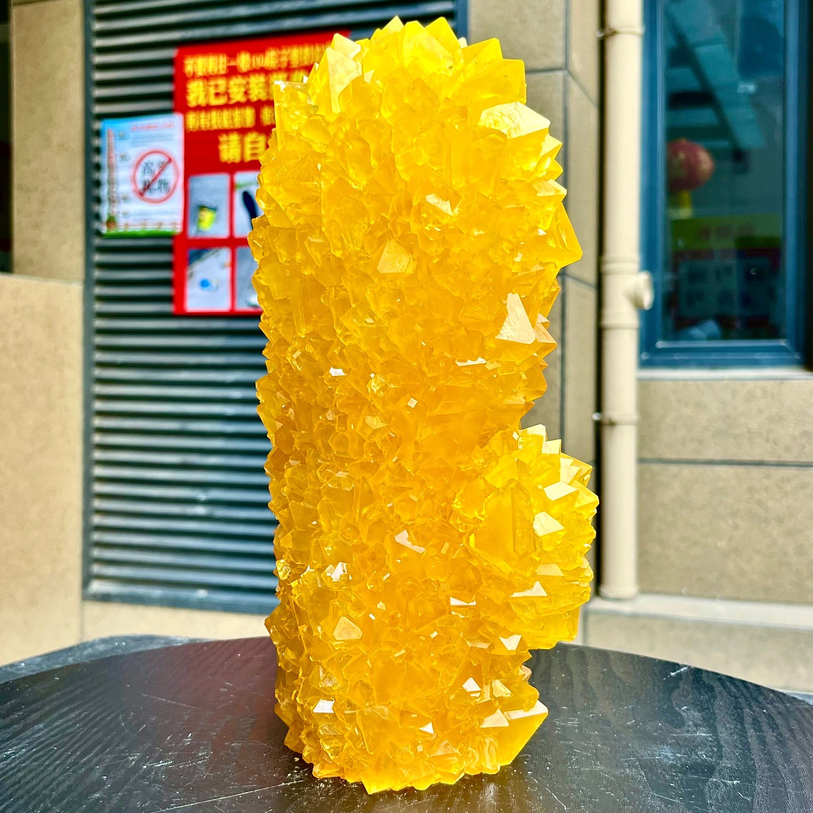 8.03LB Yellow Ghost Phantom Crystal Cluster Flower Raw Crystal Heal Quartz Decor