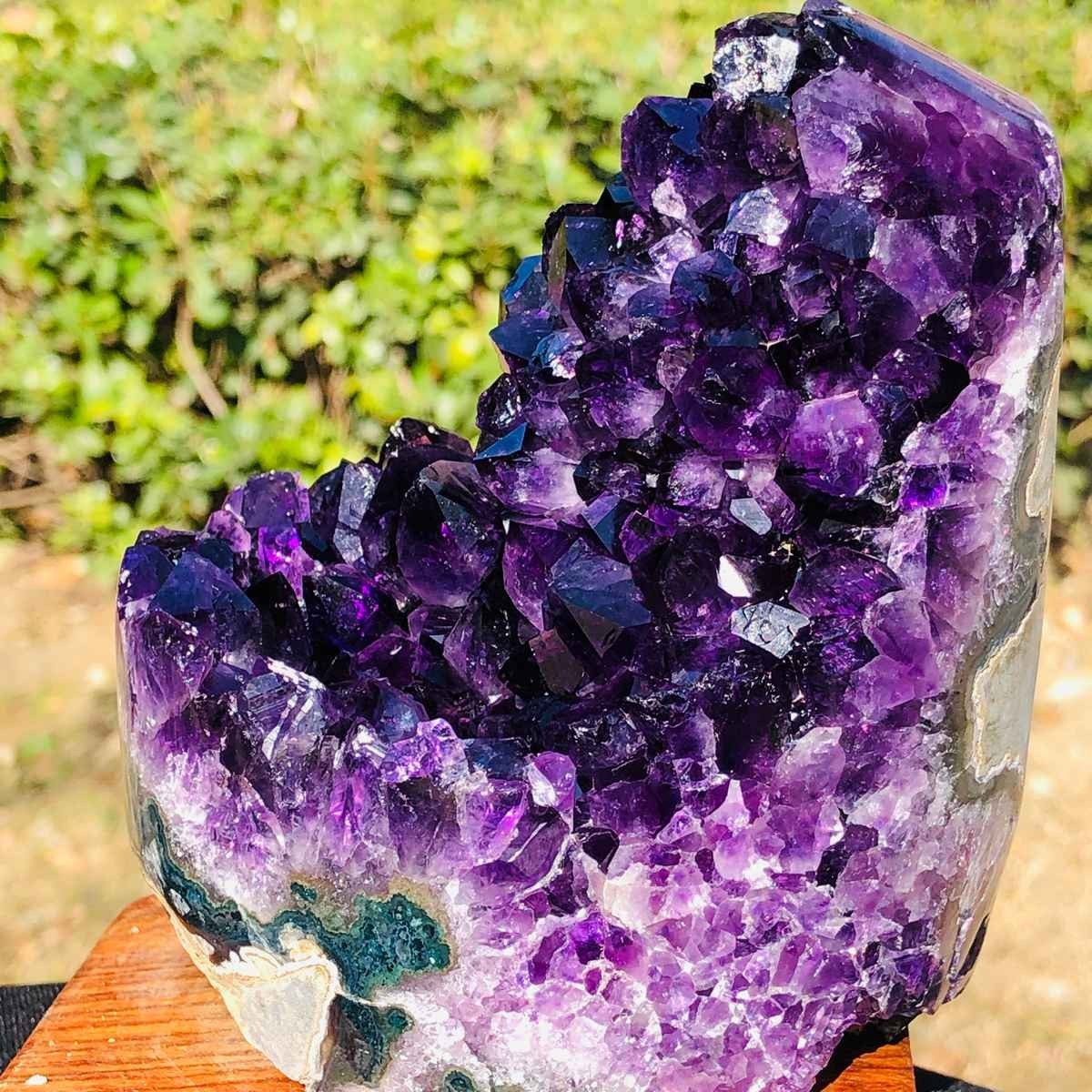 3.3LB Natural Amethyst geode quartz cluster crystal specimen Healing 3140