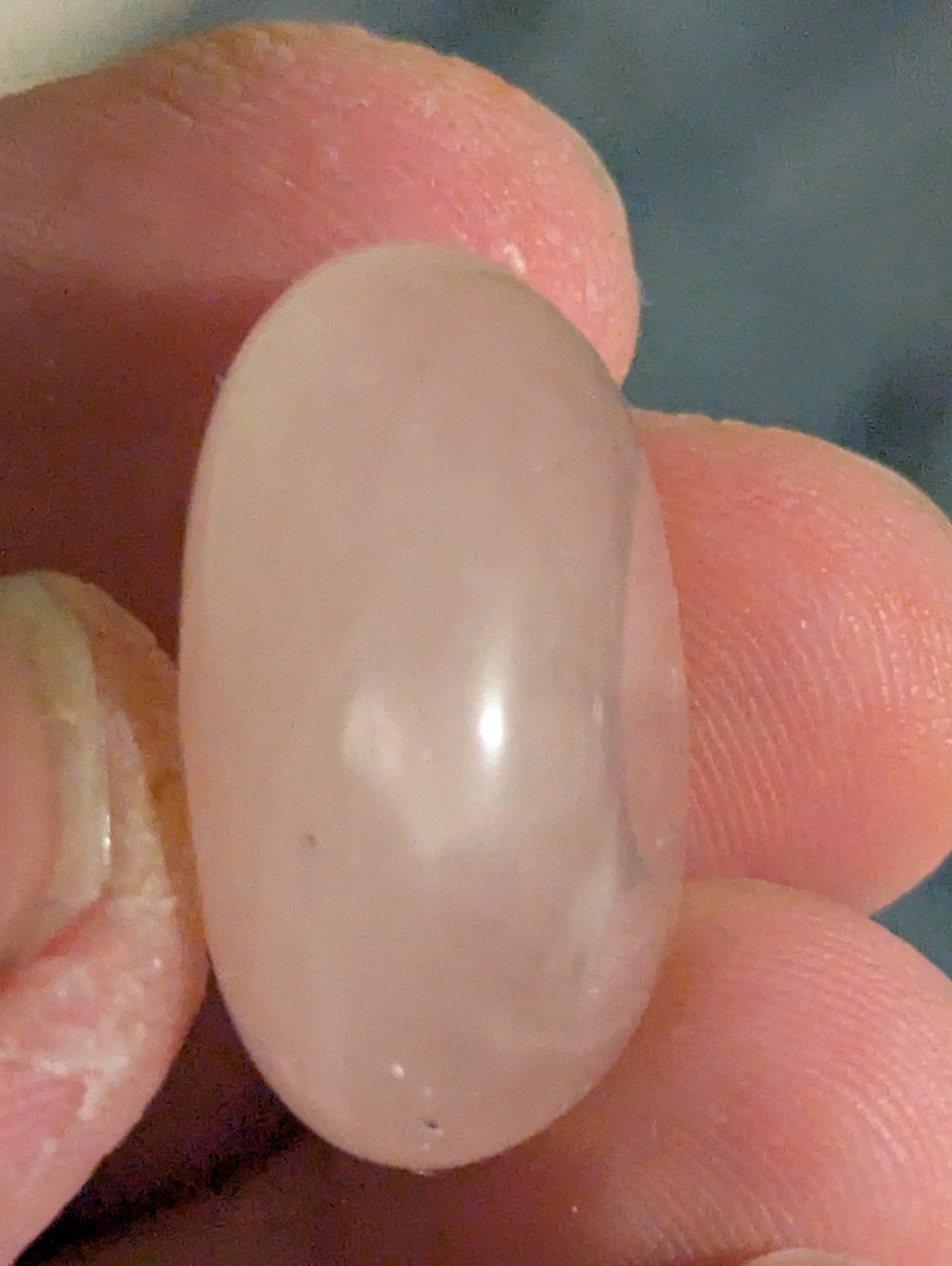 An Ovular Pink Rose Quartz Stone