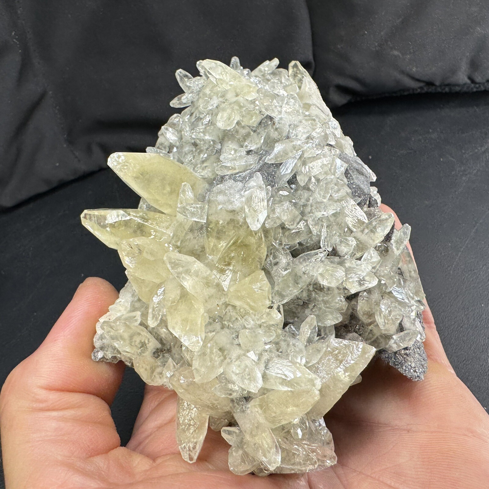 Calcite Crystals with Chalcopyrite Dolomite on Matrix / Missouri