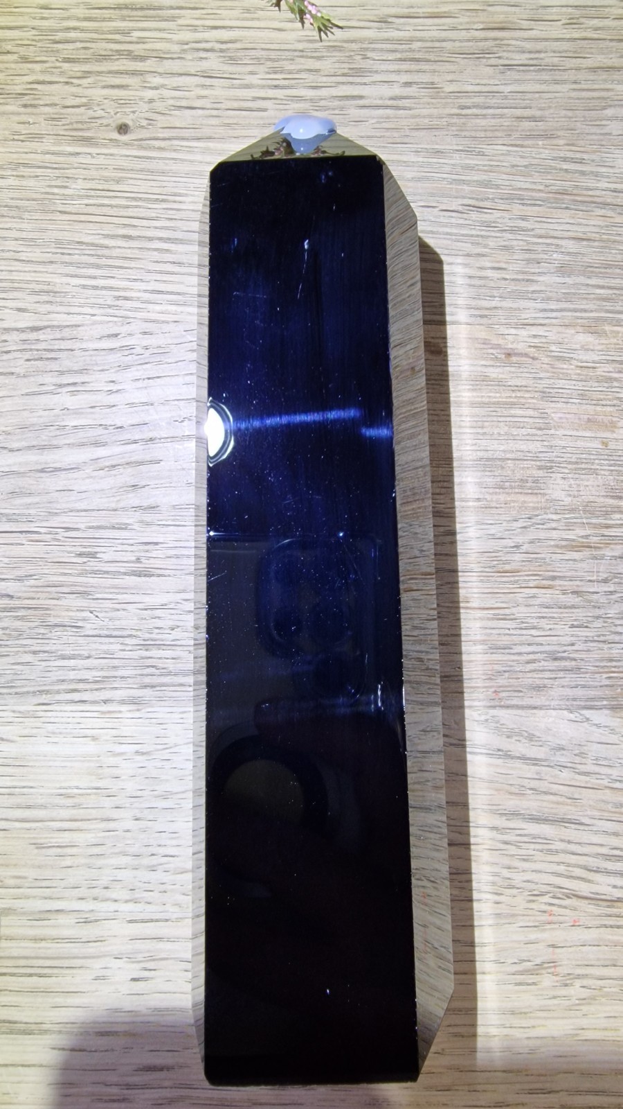 Large Black Obsidian Crystal Tower Point 713g 18cm DISCOUNTED Reiki Chakra