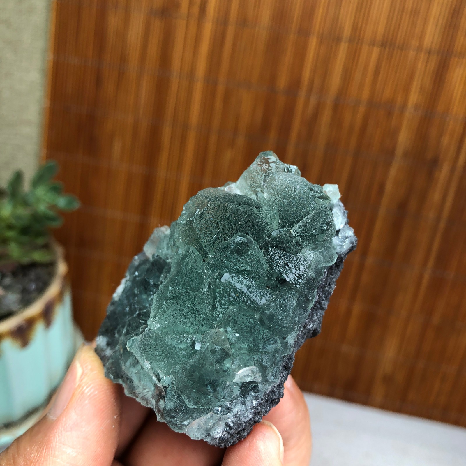 61-42-30mm Rare Natural Green Calcite fluorite Mineral Specimen 85g A6126