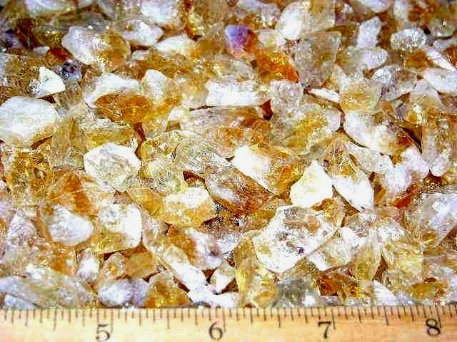Citrine mine rough crystal smaller size Brazil 1/4-1 inch 1/4 pound lot