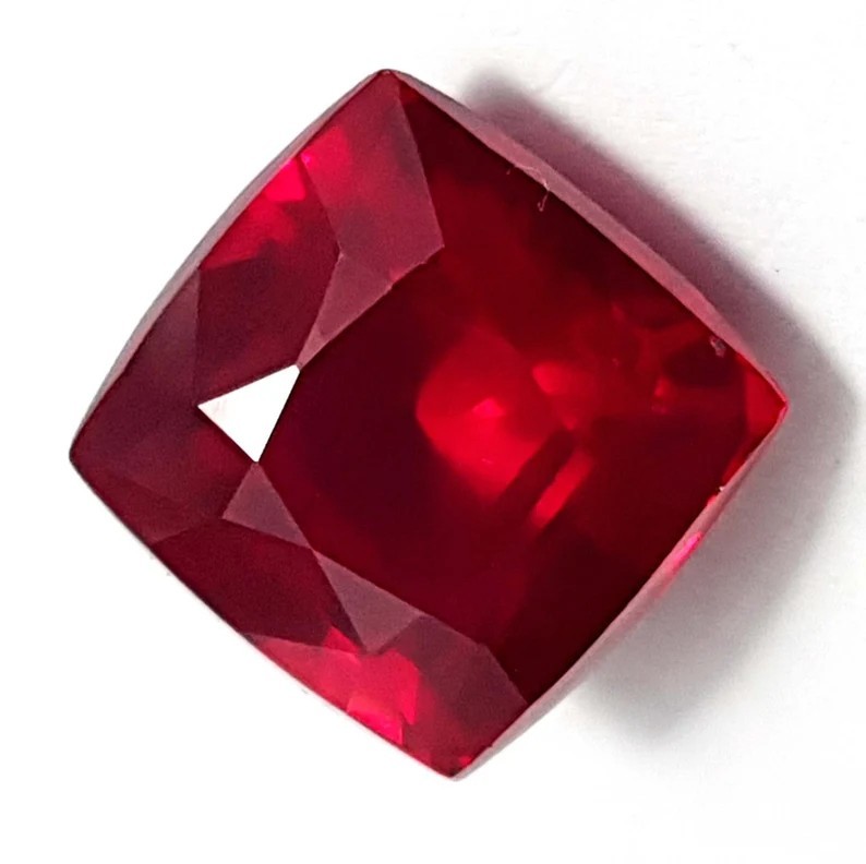 Natural Red Ruby Cushion Cut 9 Ct GGI certified Loose Gemstone