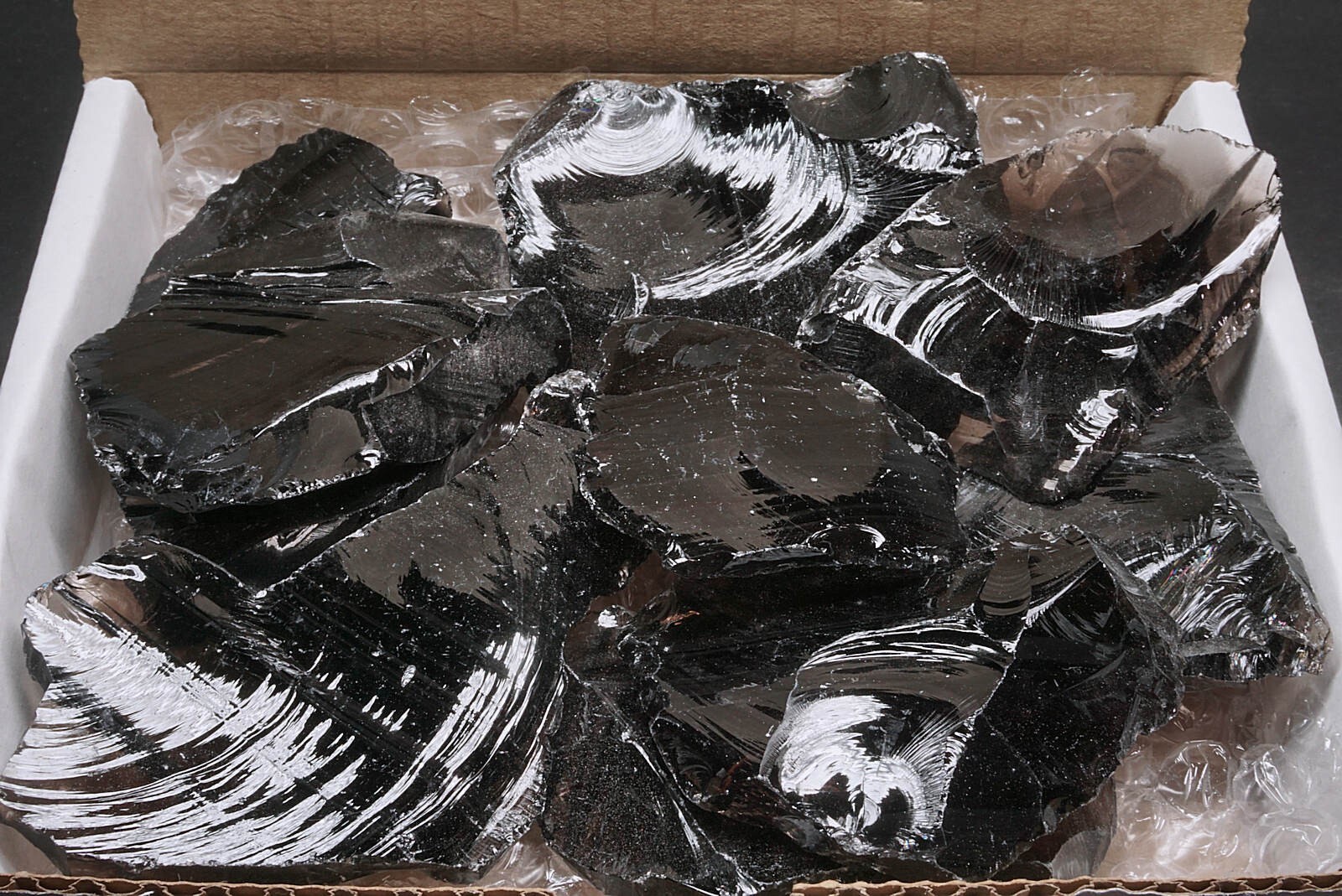 Obsidian 10 OZ Lot Natural Black Volcanic Glass Obsidian Crystal Chunks