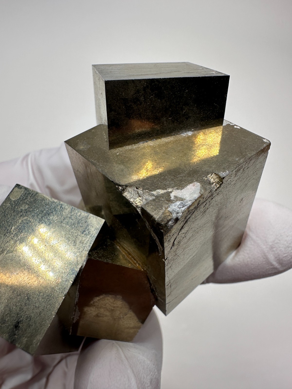 LARGE Rare Lusterous Entwined Interlocking Pyrite Cube Cluster_Spain