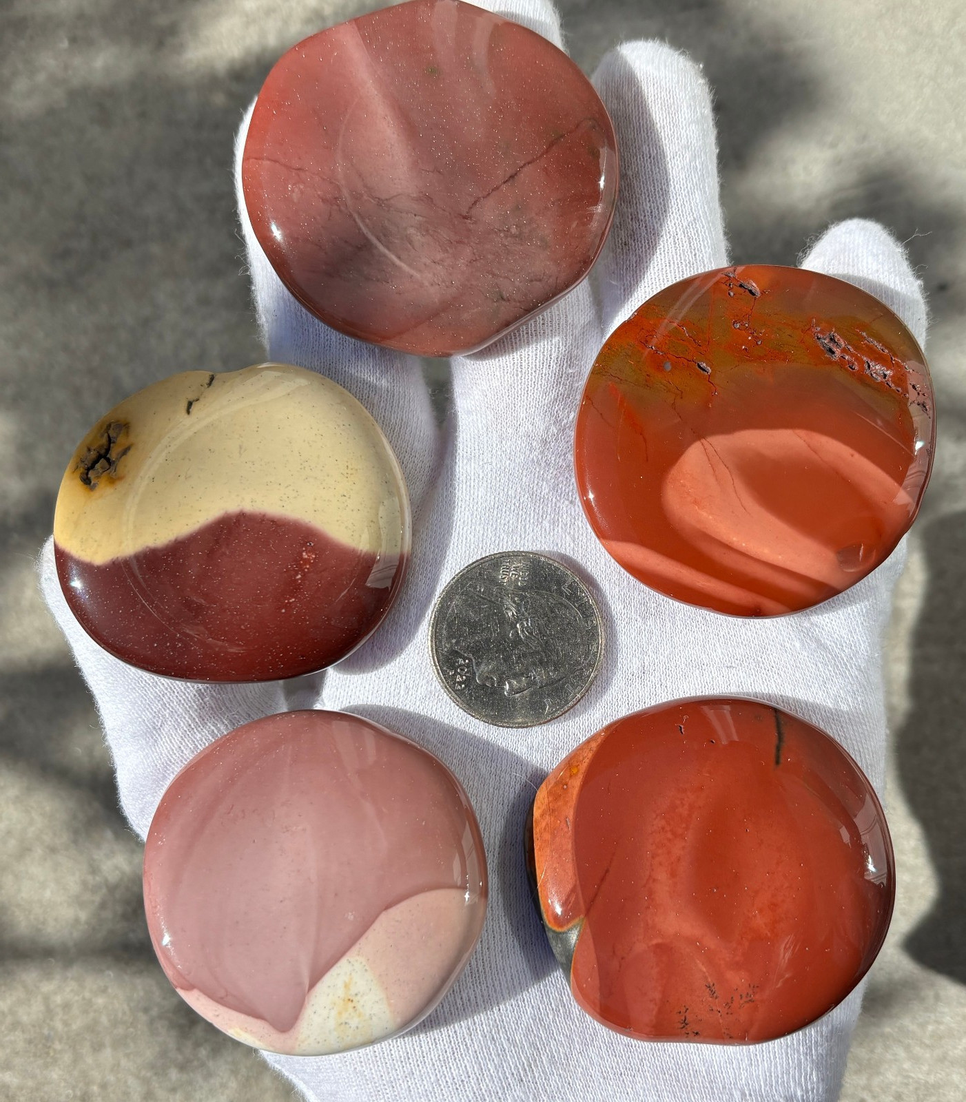 USA SALE 181g LOT MOOKAITE PALMSTONES PALM STONES PALM STONE THICK POCKET STYLE