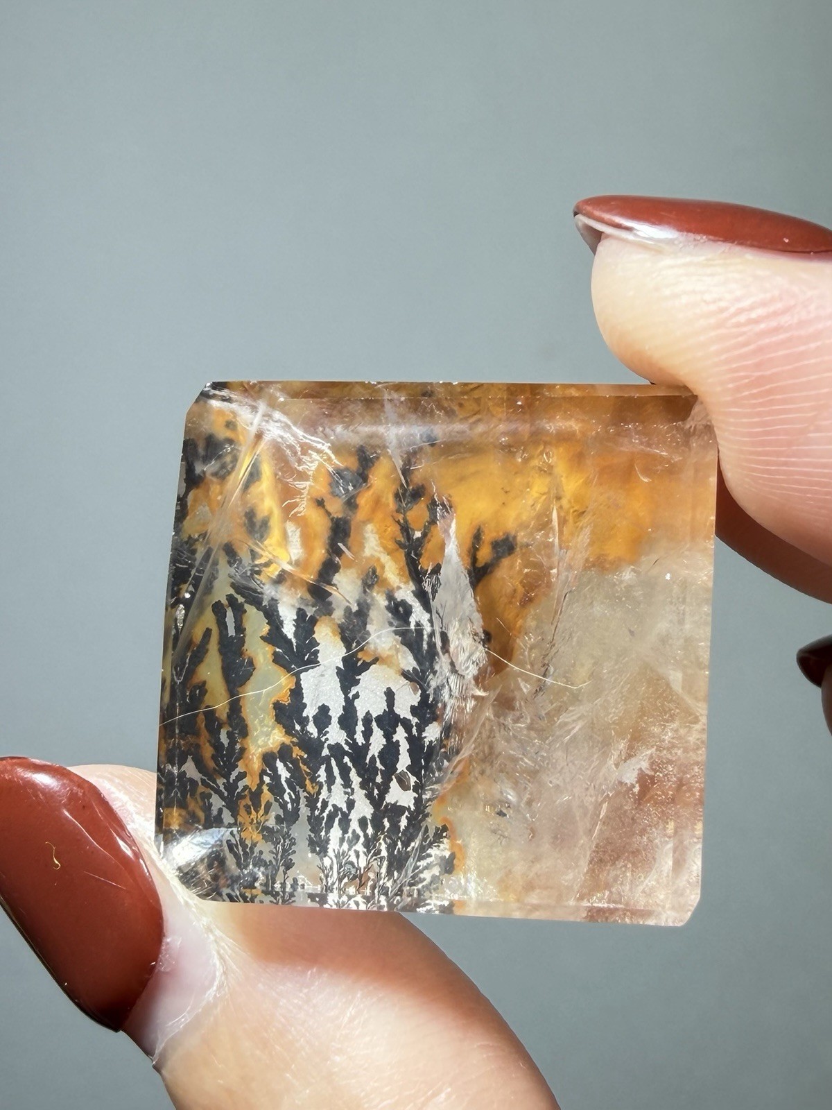 Dendritic Quartz Freeform | Sunset Landscape Quartz | Scenic Included Quartz