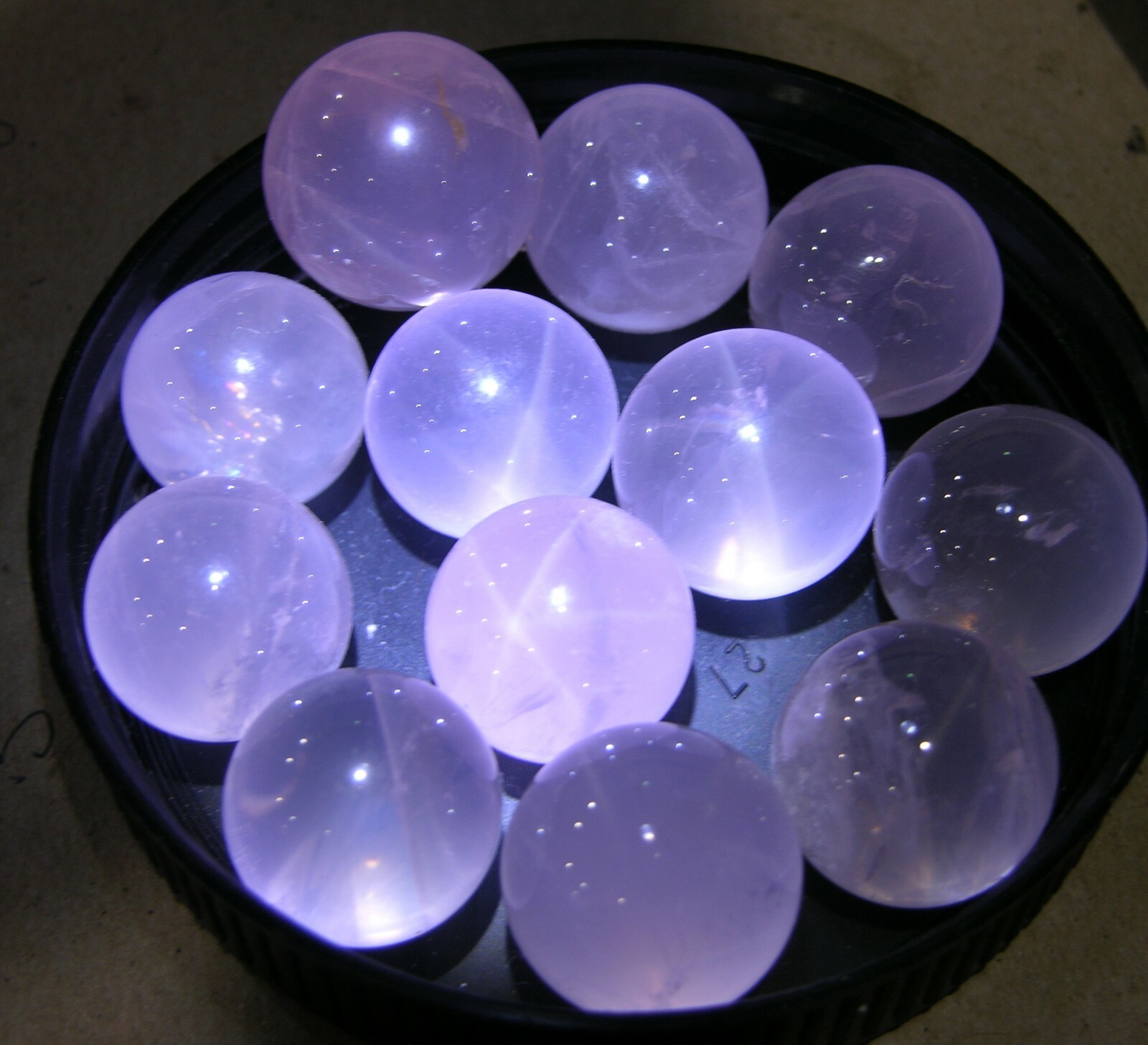 Africa 100% Natural Star Rose Quartz Crystal Sphere Ball 21-23mm or 3/4 -7/8 in