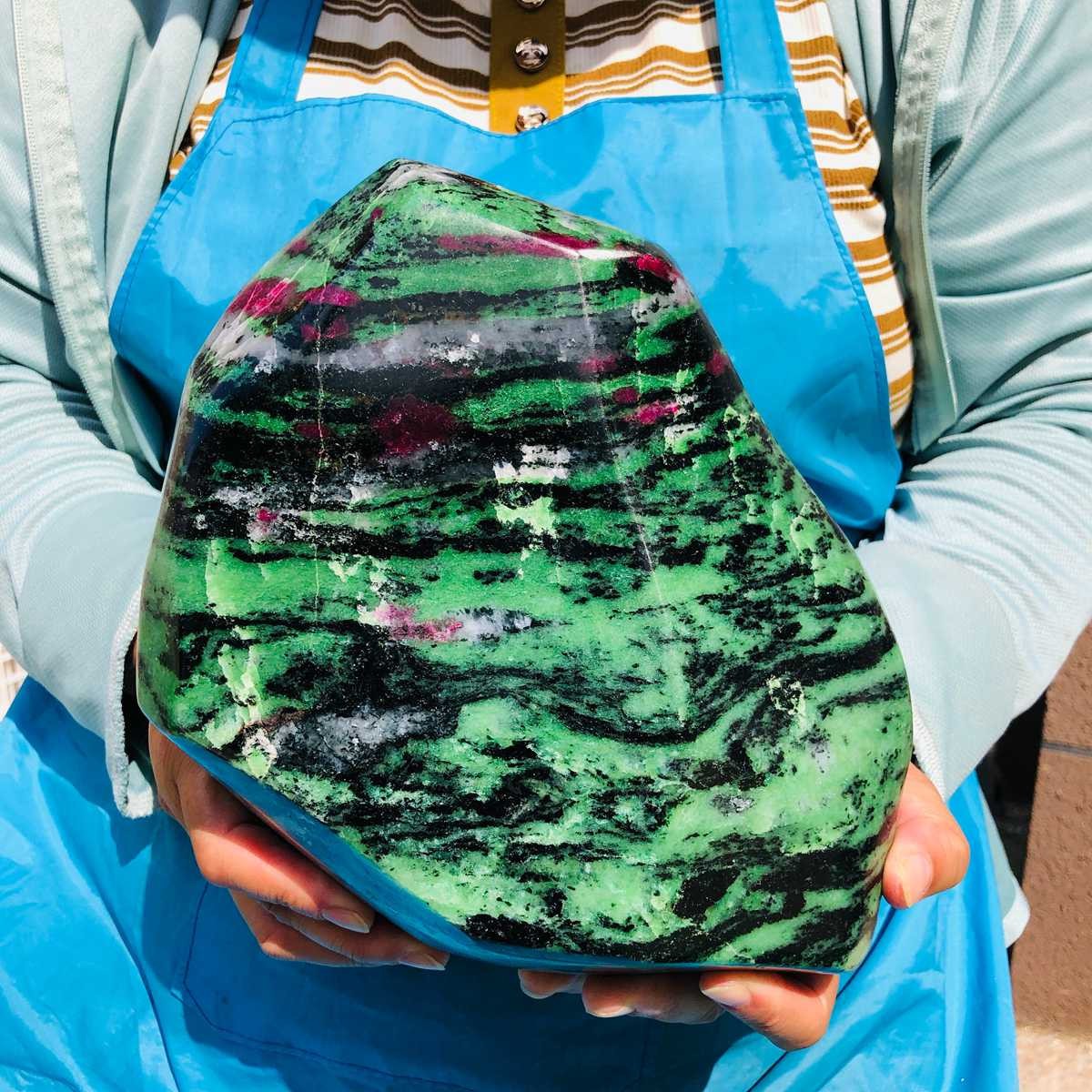 13.44LB Natural zoisite specimen ore quartz crystal mineral healing decor