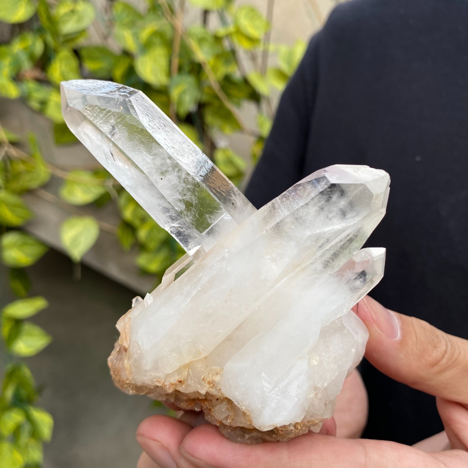 0.6lb Natural Clear White quart Crystal Cluster Raw Healing Specimen