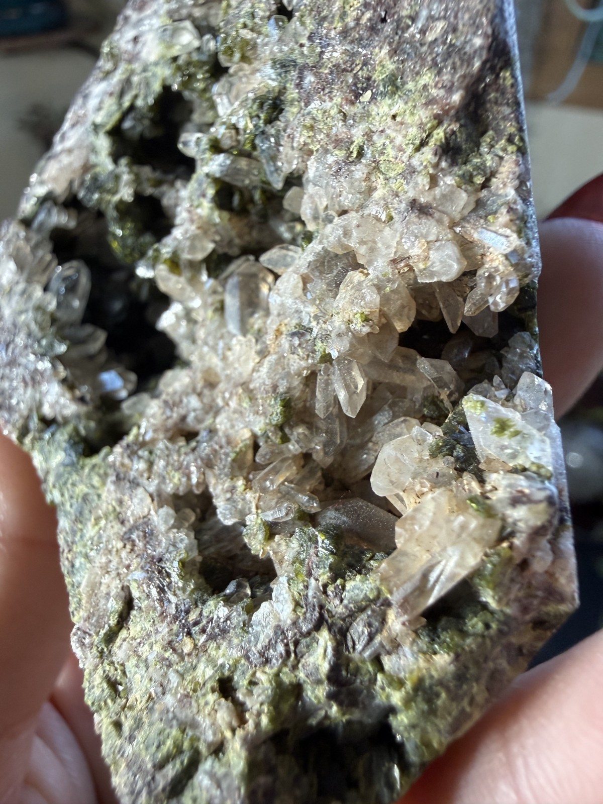 Turkish Epidote & Quartz Specimen with Cavities – 6.81 oz