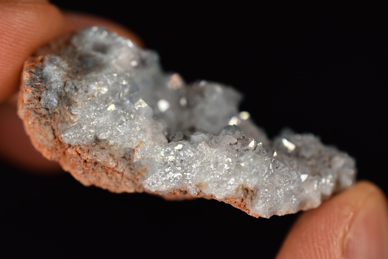 *AQUA AURA* Crystal Cluster 21.6g 4.9cm *CLEAR* Quartz Gold Fumes, Throat Chakra