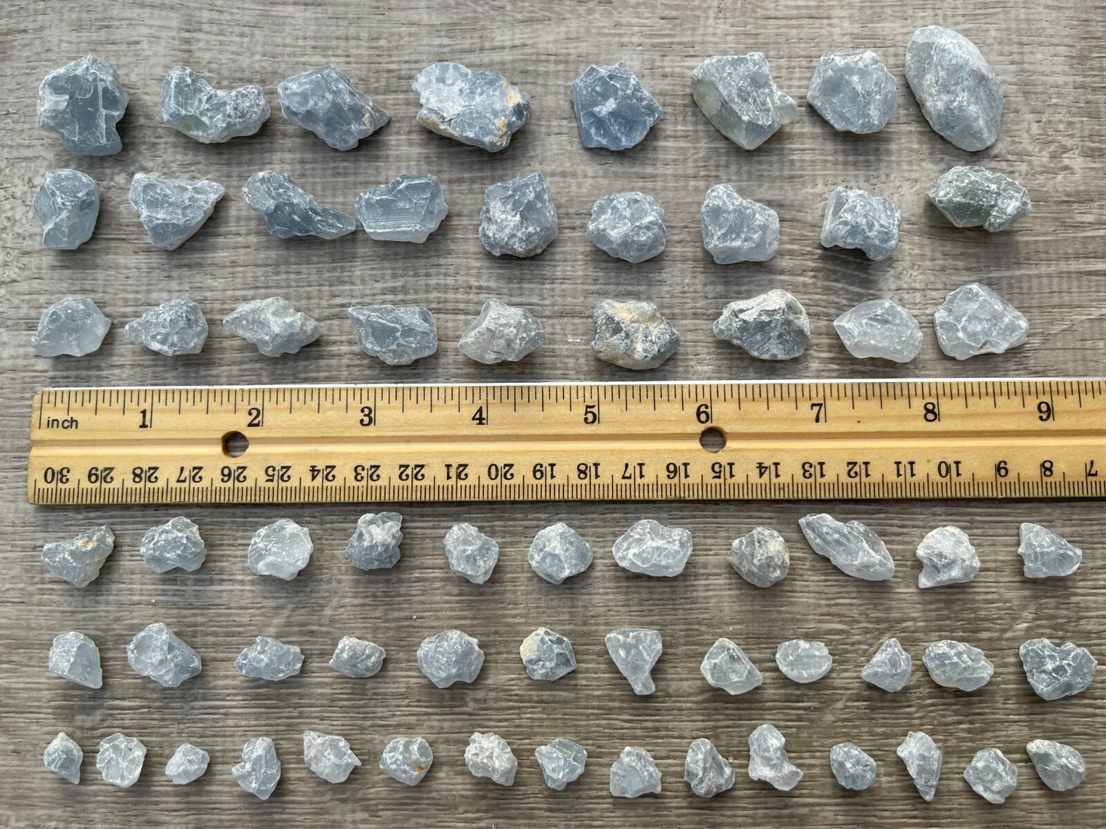 Raw Celestite Rough Stones, Small Rough Celestite, Blue Crystals, Wholesale Lot