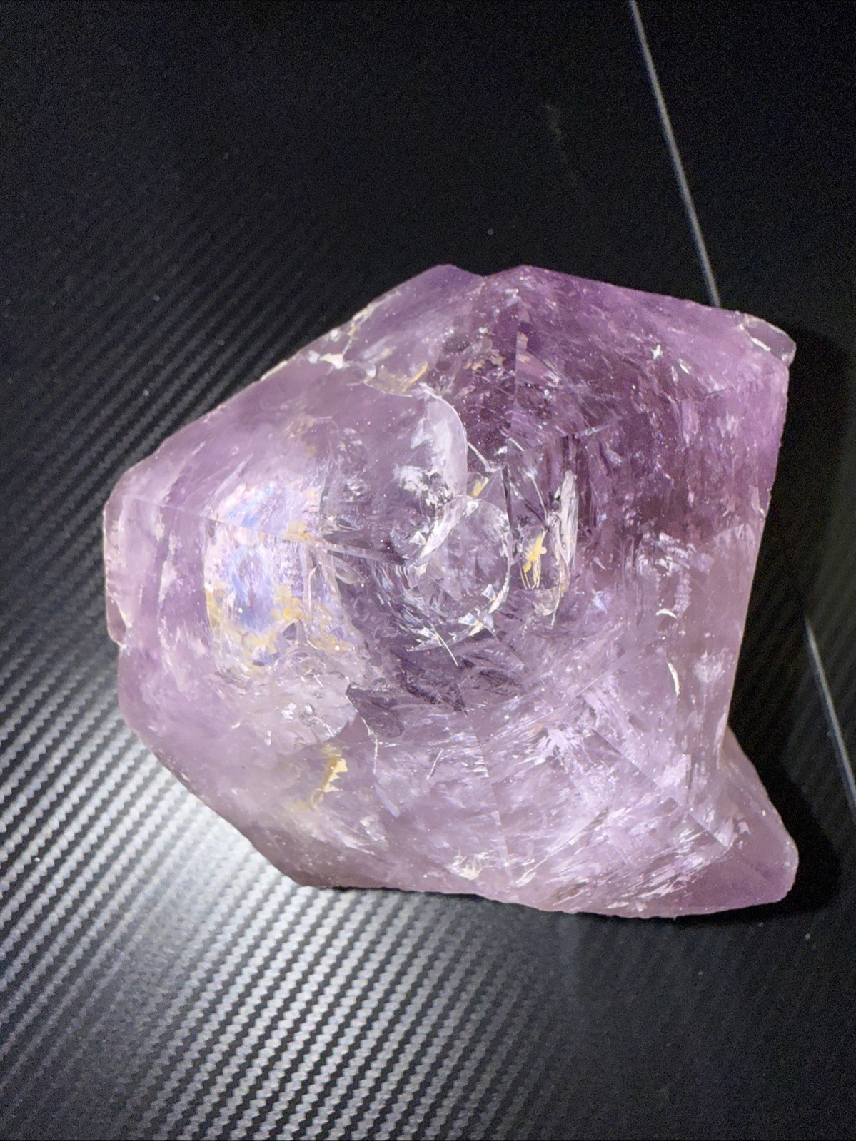 amethyst Freeform With Tower Point 5lbs 9in tall￼