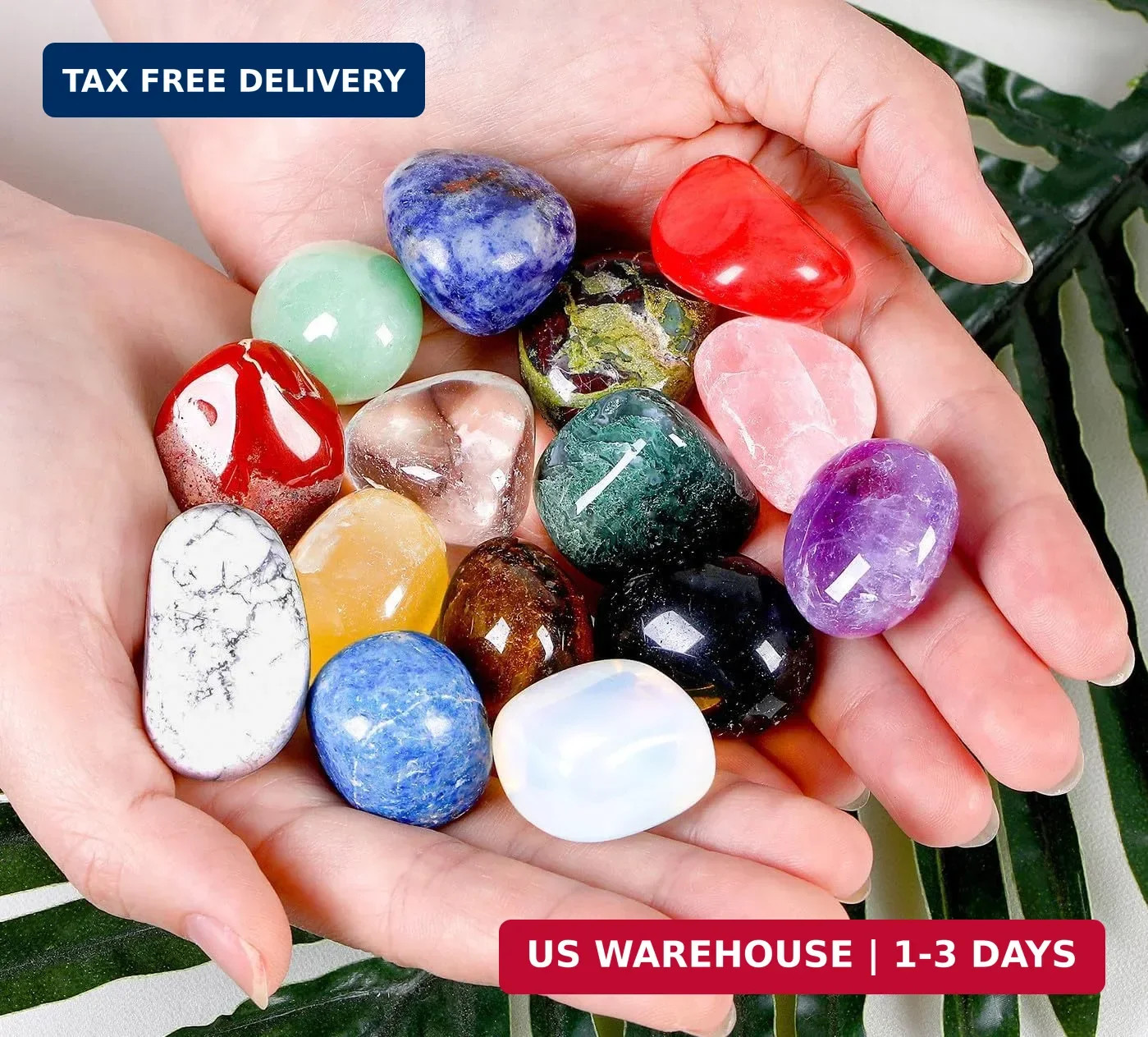 DUQGUHO 15 Pcs Natural Crystals Bulk Tumbled Stones Polished Irregular Quartz Cr