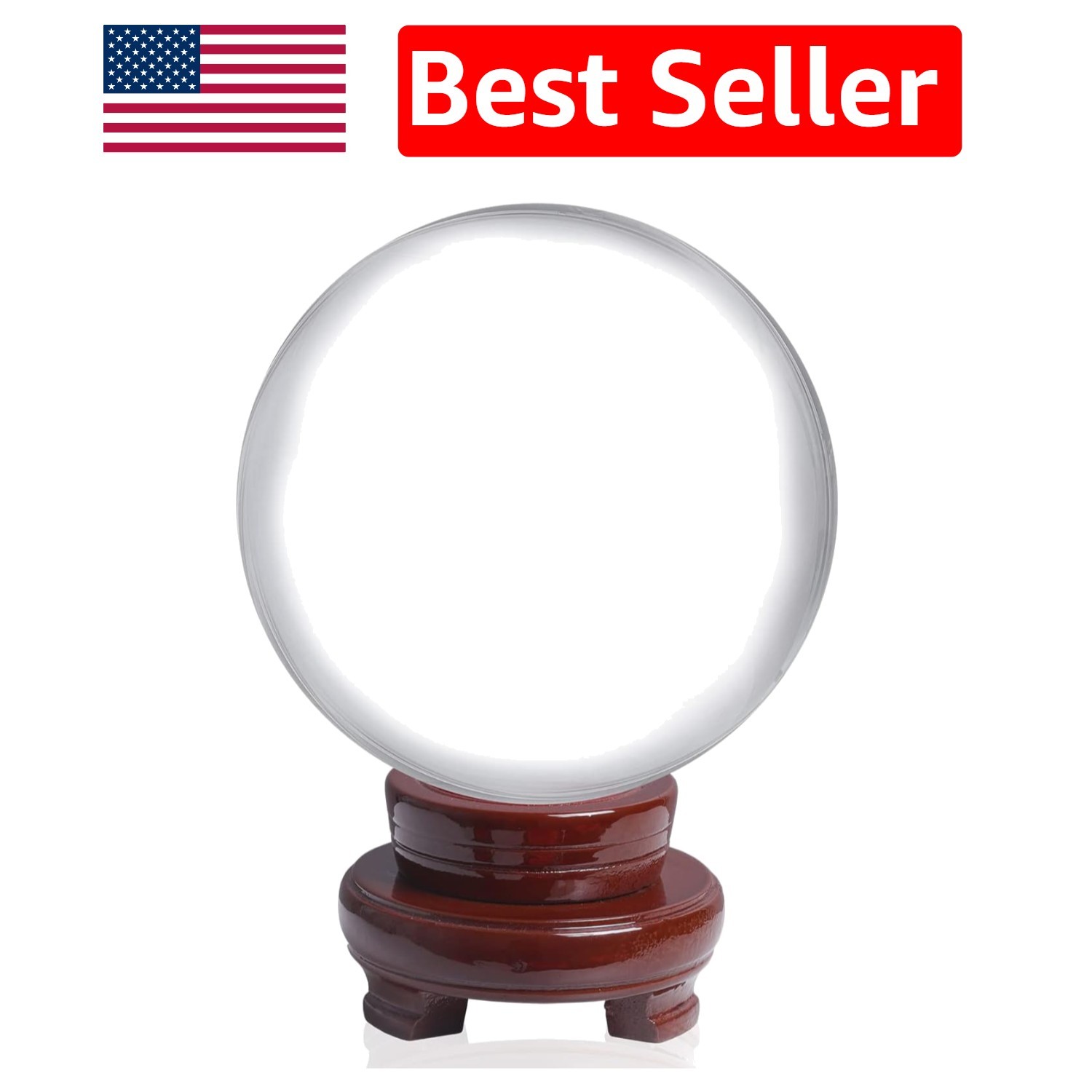 4.7 Inch Clear Decorative Crystal Sphere with Free Stand – Great for Photography