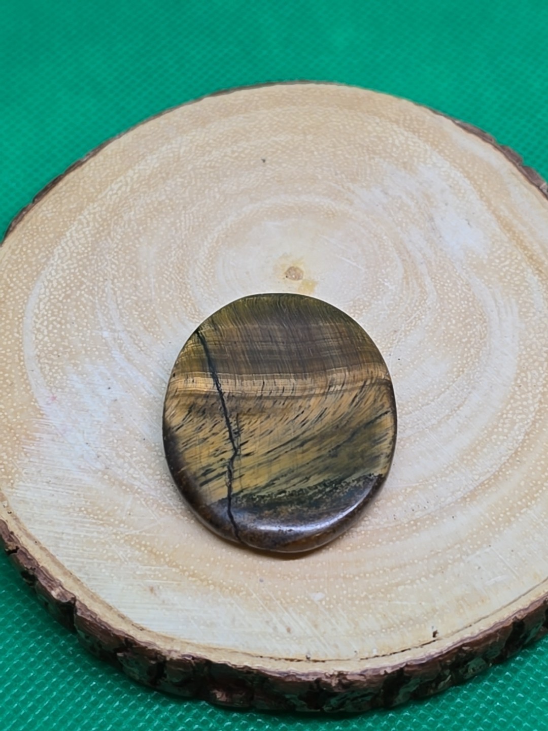 Tiger Eye Worry Palm Stone Palmstone Thumb Groove Polished