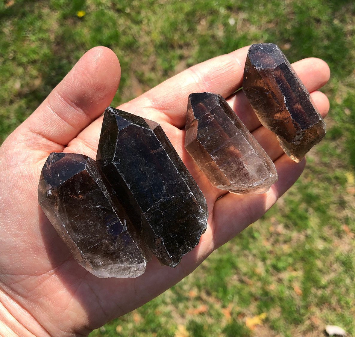 Raw Smoky Quartz Crystal Point, Natural Smoky Quartz from Brazil