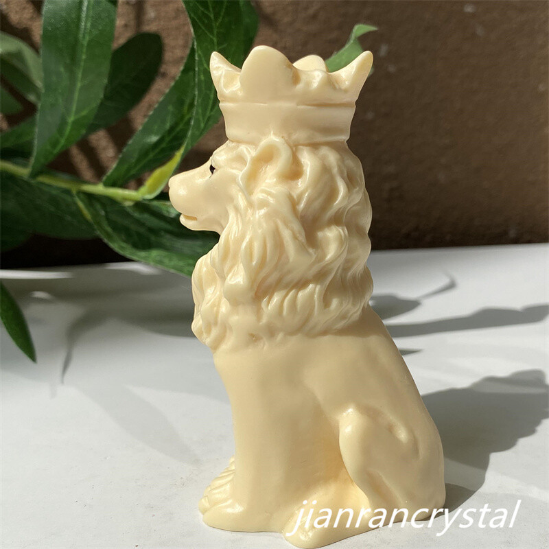 3” Natural Plant Fruit Lion Hand Carved Decoration Skull Gift Reiki Healing 1pc