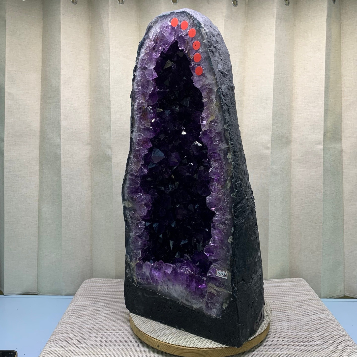 55LB Natural Amethyst Geode Quartz Crystal Cluster Cathedral Energy healing