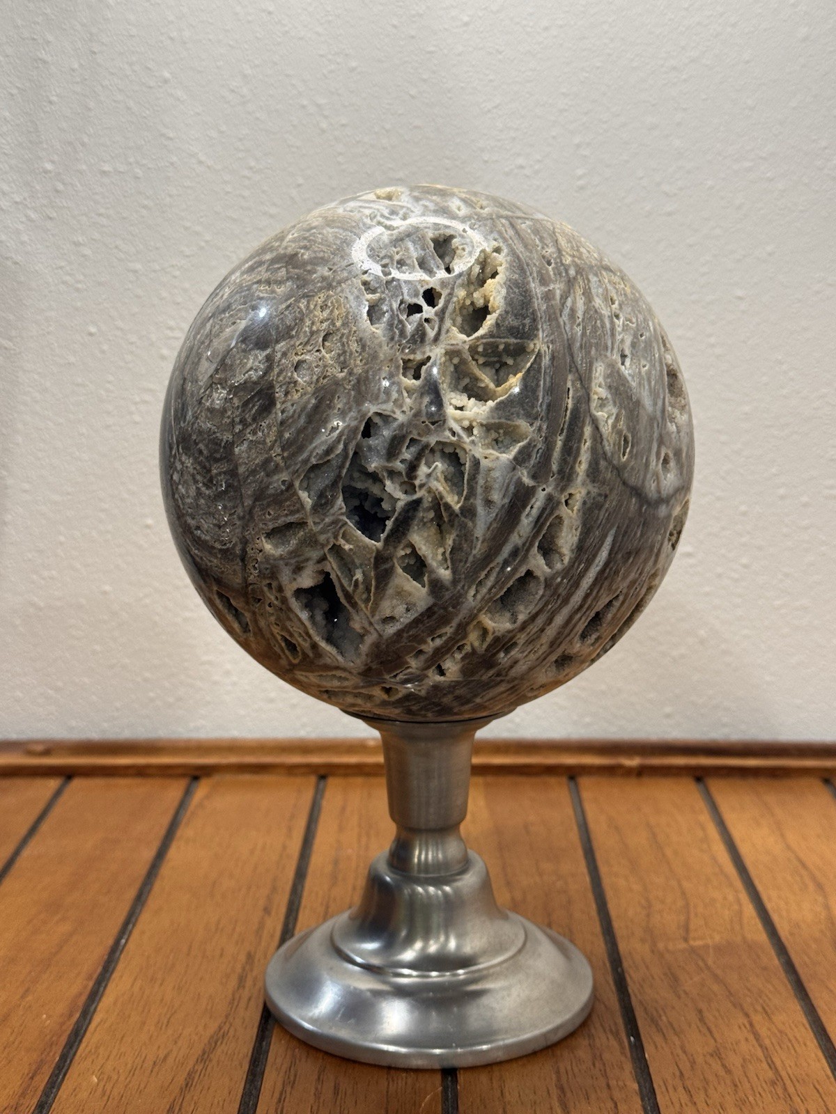 XL druzy sphalerite crystal sphere – approx. 153mm / 4.6kg