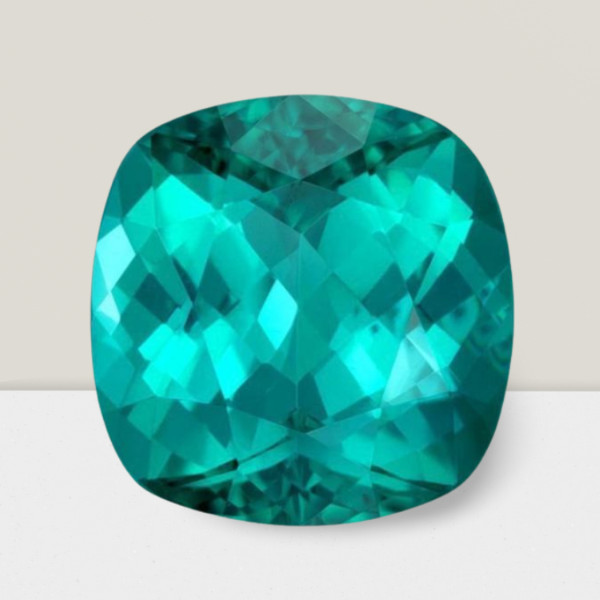 Blue Tourmaline Cushion Cut Gemstone 1 Cts – 6 mm Lustrous Loose Gem