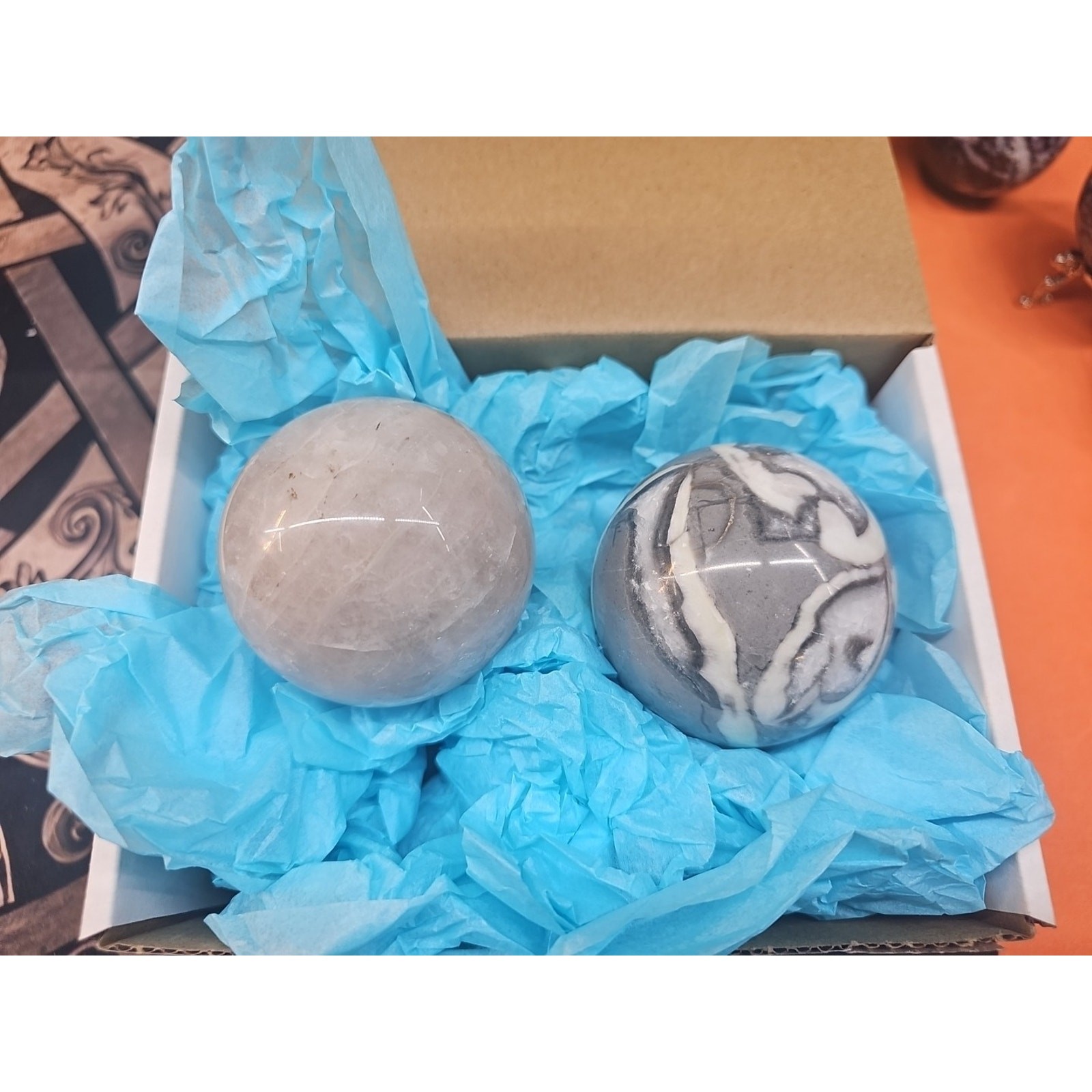 Ocean Jasper Spheres 60mm+ Set Of 2 Random Selection W/stands – CrystalCloud Com