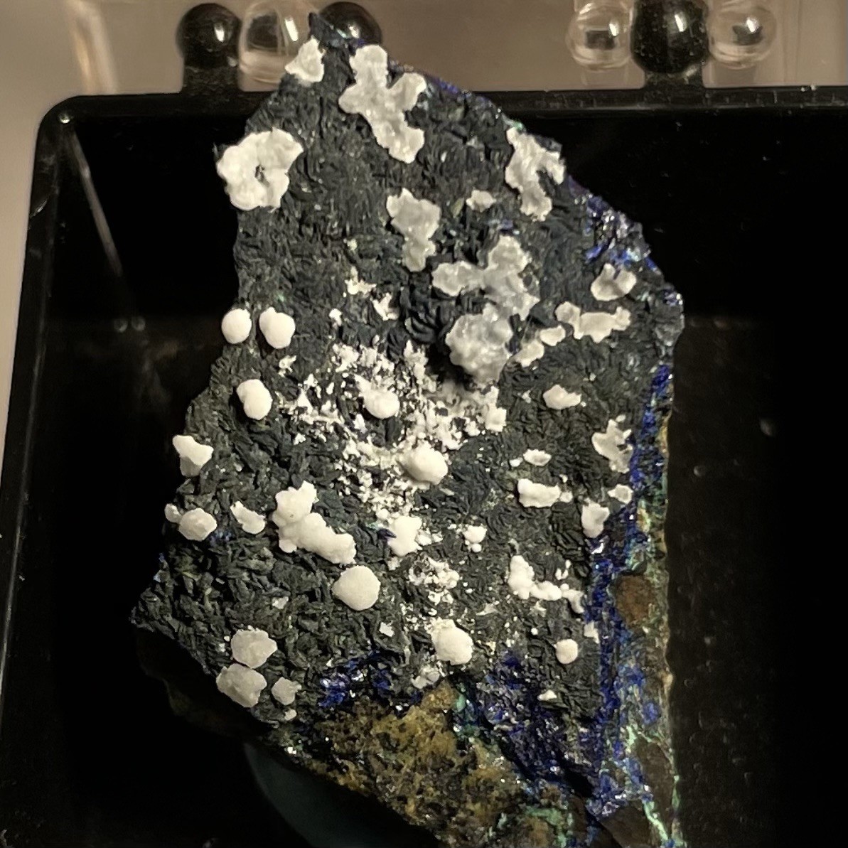Azurite W/ Unknown White from Morenci ARIZONA USA