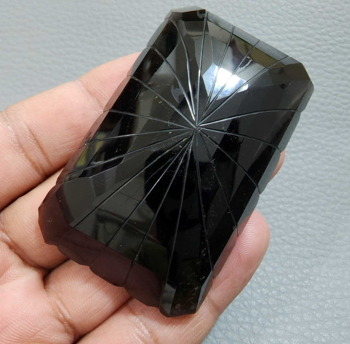 AAA+ Quality Smoky Quartz Hand Carved Cushion Shape Natural Gemstone 444 Crt