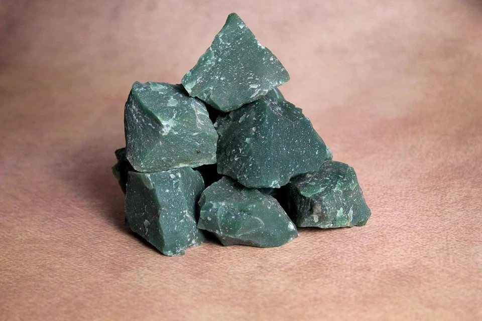 Green Jade Raw Crystals – Large 1.25-2.0” Natural Healing Stones for Luck, Prosp