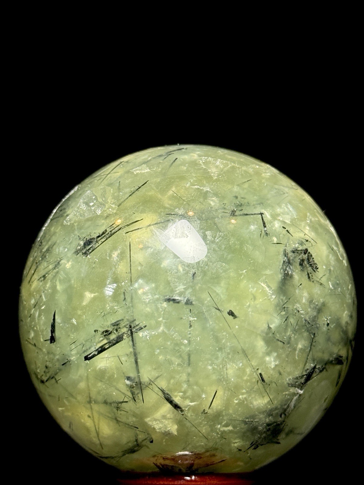67mm PREHNITE EPIDOTE SPHERE 💚449g Green Mineral Reiki Chakra Gem Witch Crystal