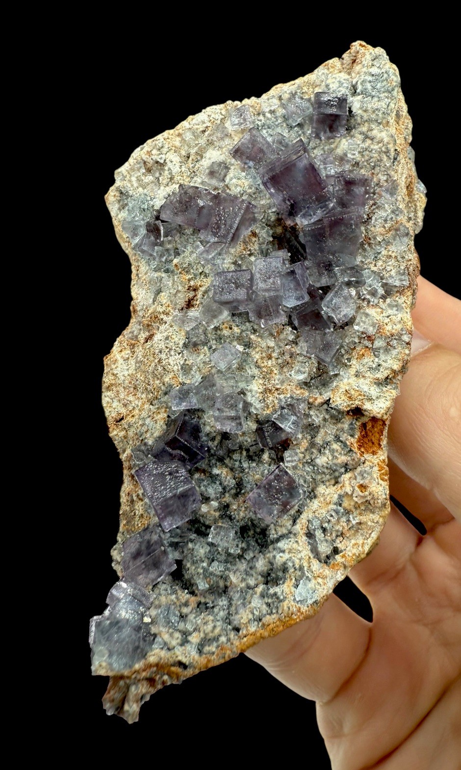 Purple Fluorite Crystals : Soureza Mine . Legrena Valley . Attica , Greece 🇬🇷