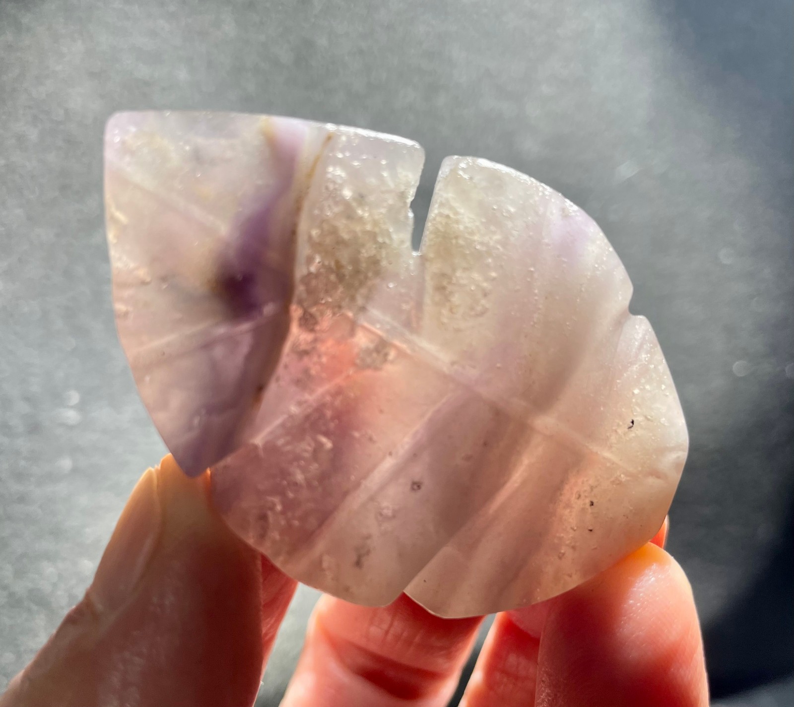 52g Natural silk crystal fluorite leaf energy healing