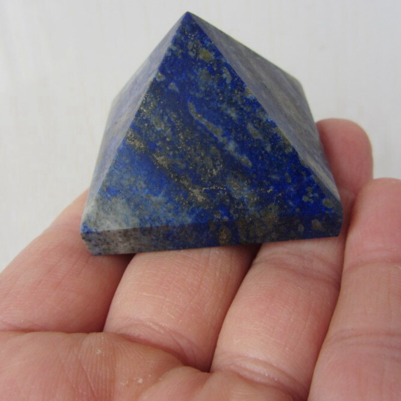 Natural Lapis Lazuli Quartz Crystal Orgonite Energy Pyramid Chakra Healing Stone