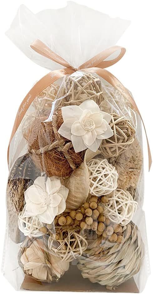 Qingbei Rina Wicker Rattan Balls Decorative, Brown Decorative for