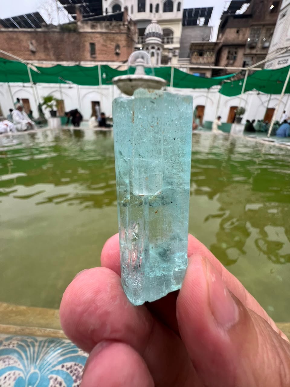 24GM | Gemmy Sky Blue Aquamarine Crystal Terminated Specimen | Skardu Pakistan