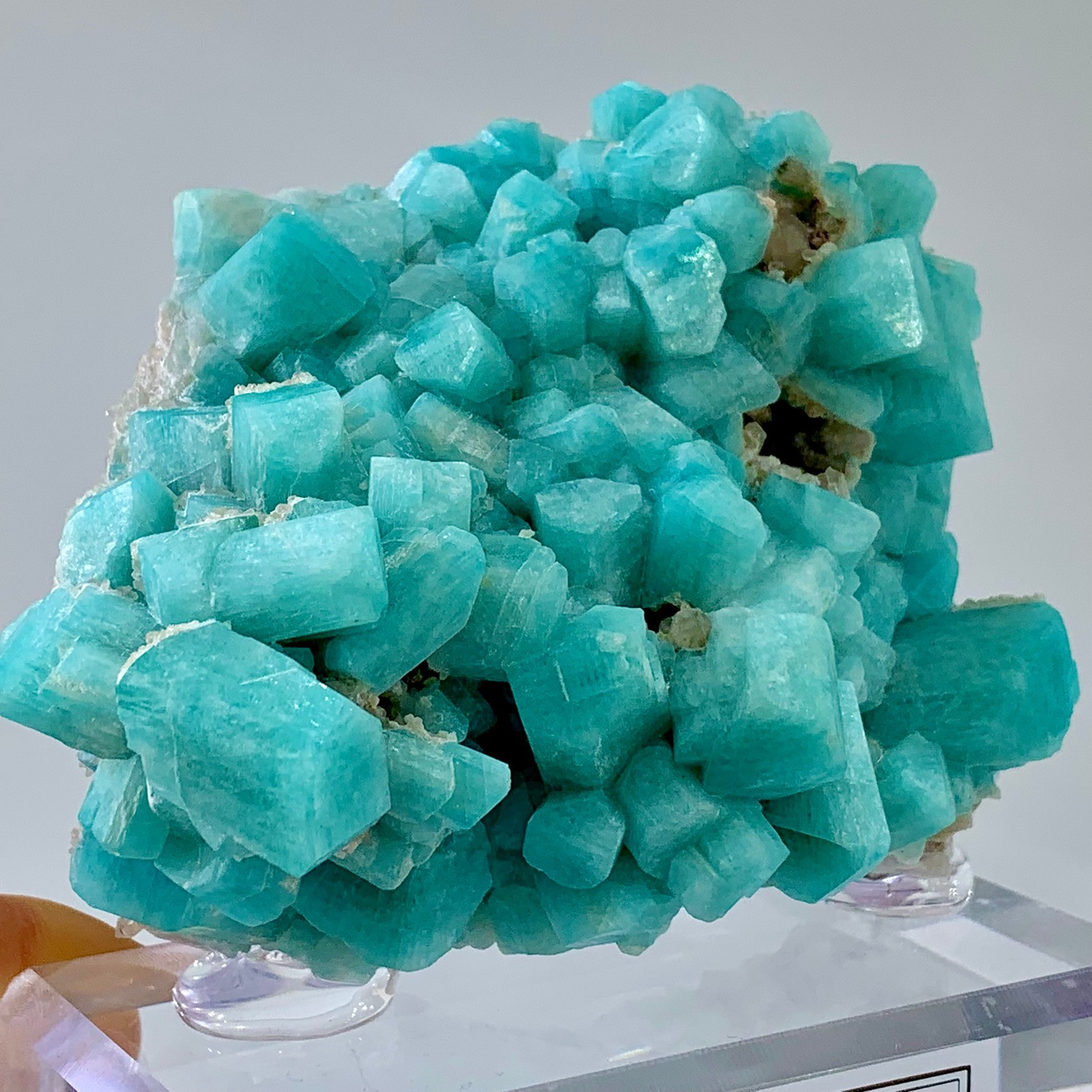 230g Rare!! Natural beautiful Amazonite with Quartz Crystal Specimen Rough