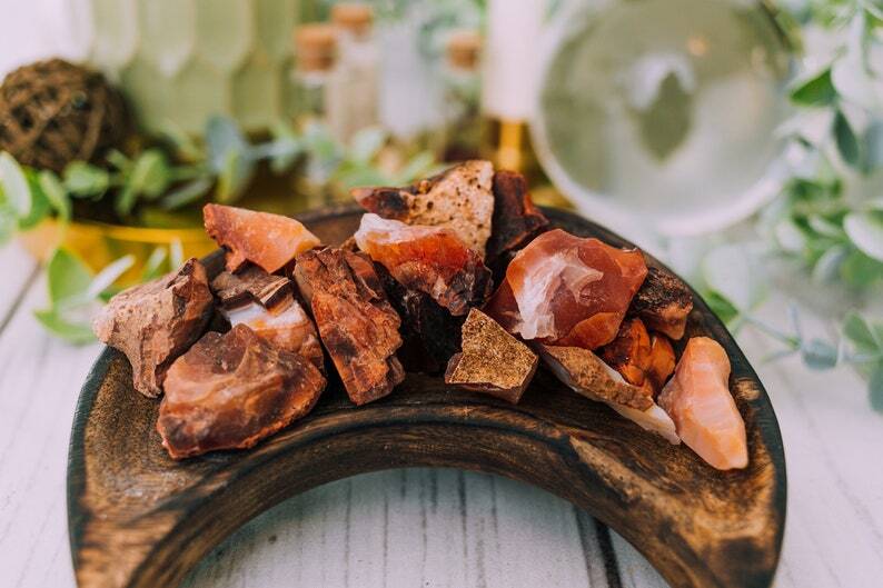 Raw Carnelian Crystals Madagascar, Bulk Rough Stones for Tumbling & Healing