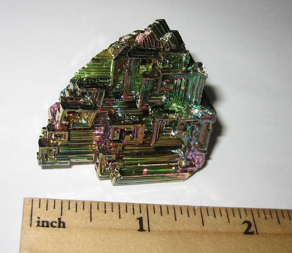 1.55″ BEAUTIFUL RAINBOW BISMUTH CRYSTAL MINERAL CLUSTER (LAB GROWN) ~ 59.1g *4