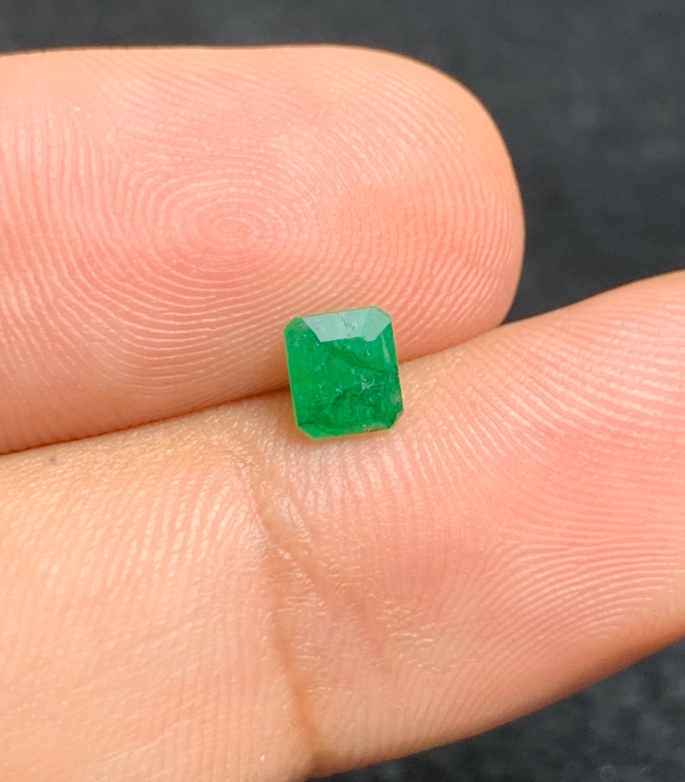 0.60 Ct Natural Faceted Emerald Loose Gemstone from Pakistan.