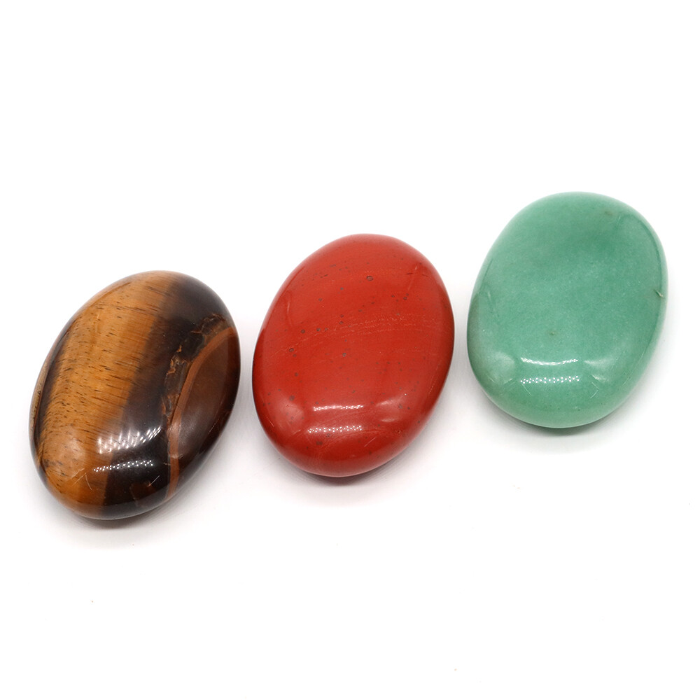 Natural Crysta Palm Stone Reiki Healing Oval Pocket Palm Worry Stone Home Decor