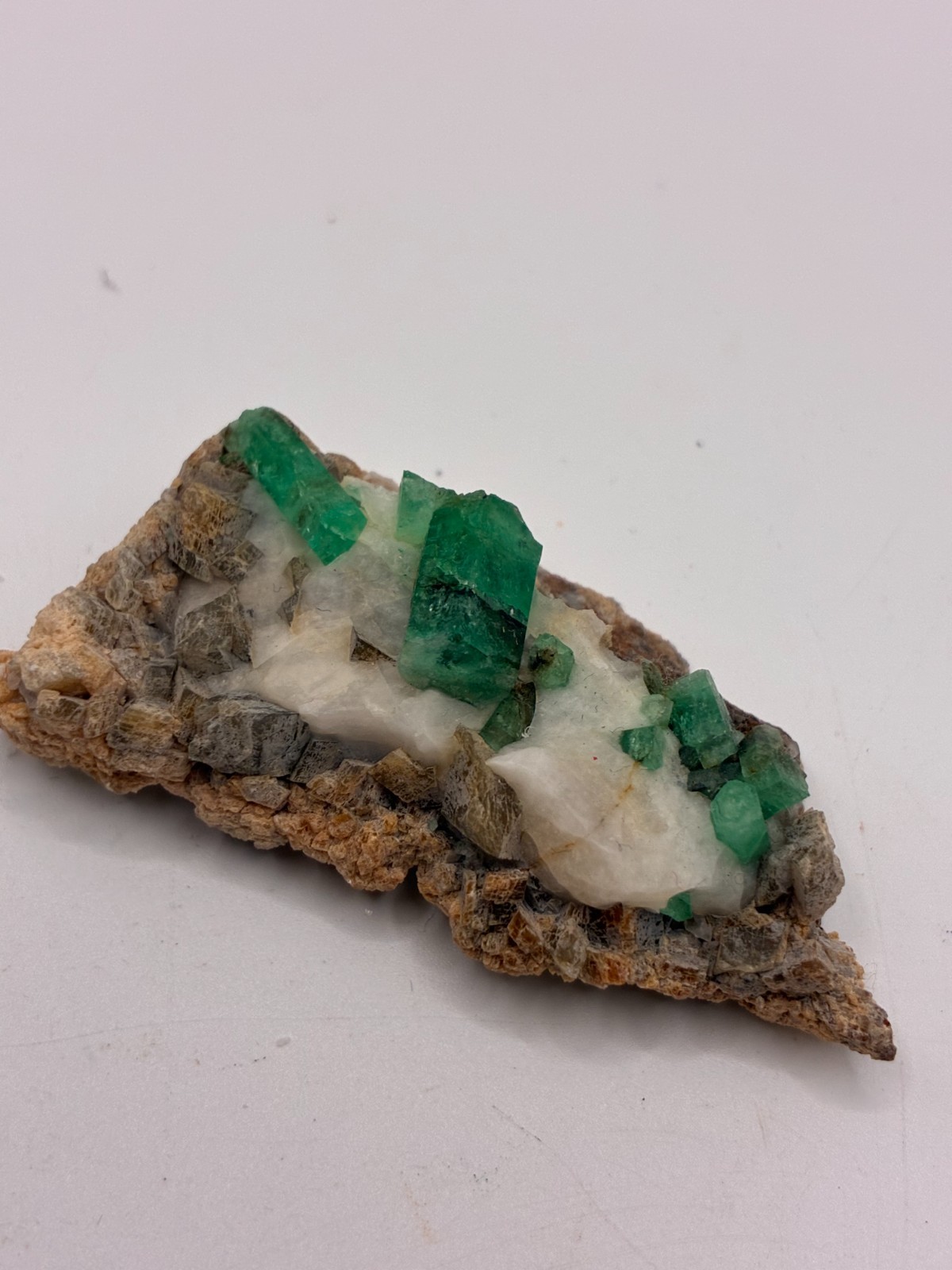 Rough Crystal Colombian Emerald Raw Matrix Collector Piece, Natural Not treament