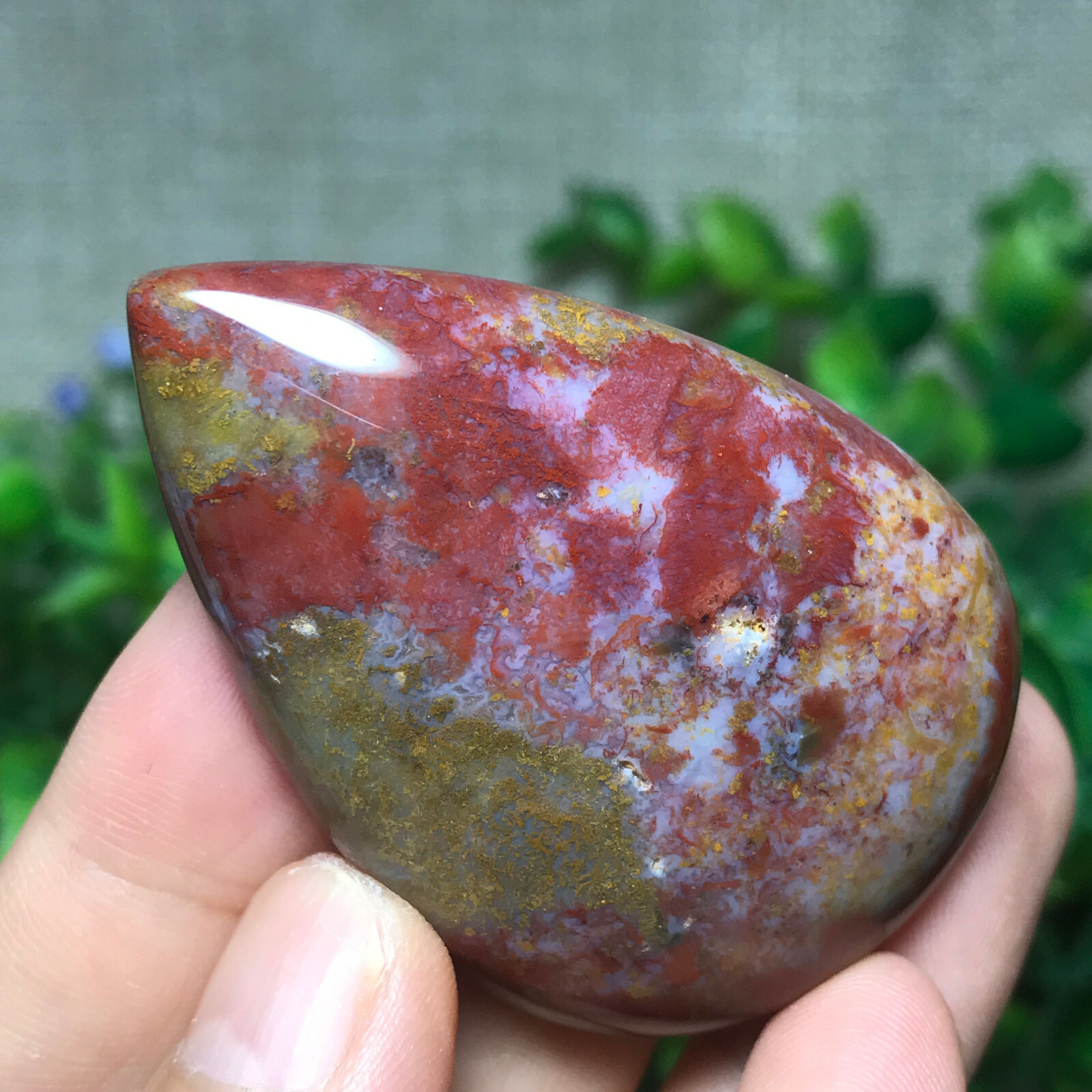 28g Natural Quartz Crystal agate Droplet shape 01