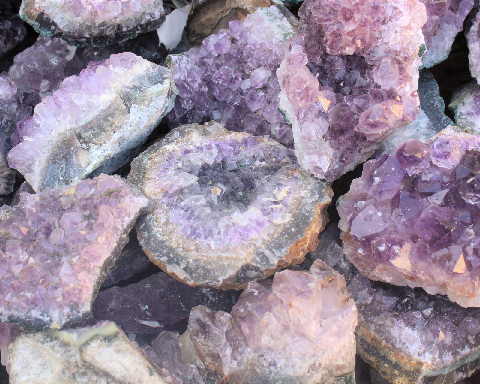 Bulk LARGE Natural Amethyst Crystal Clusters B/C Grade 2lb – 3lb: 4-5 Piece Box